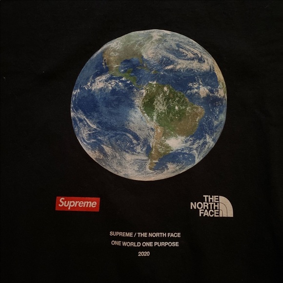 Supreme x North Face One World Tee - Picture 2 of 3